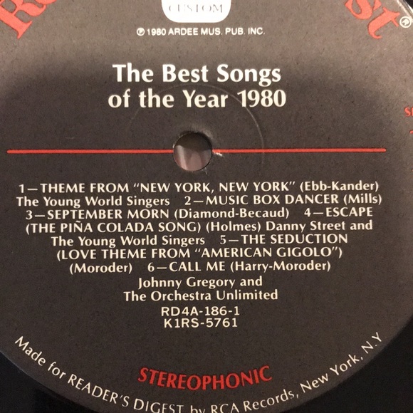3/$30 The Best Songs of the Year 1980 vintage vinyl album - Picture 3 of 4